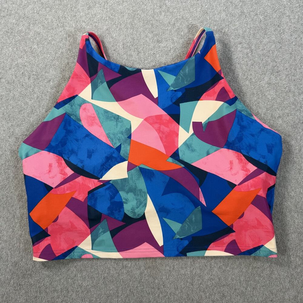 Old Navy Active Powersoft Sports Bra Tank Top Womens XL Light Support Geometr